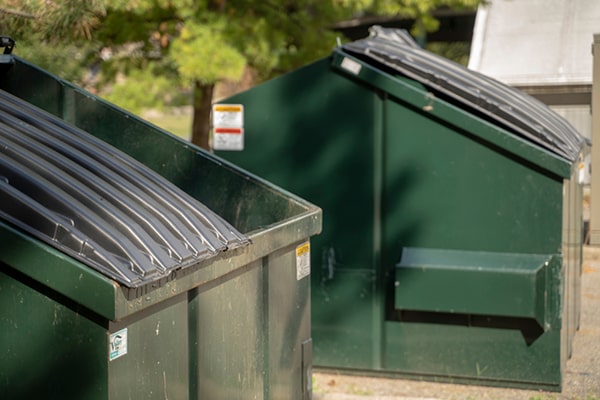 we can provide regular pickups and emptying of our commercial dumpsters